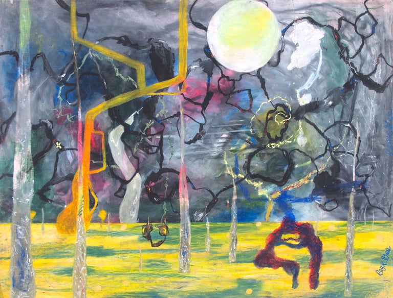 Reginald K. Gee "Your New Home," Abstract Surrealist Landscape Oil