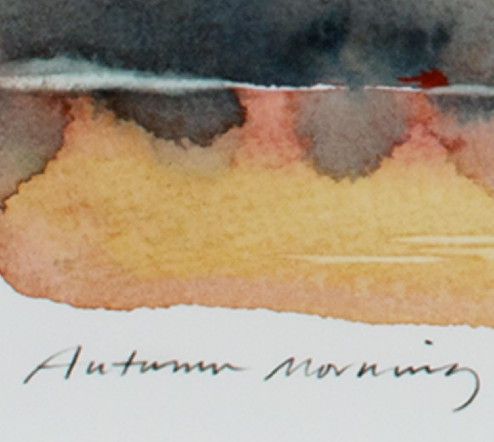 signing watercolor paintings