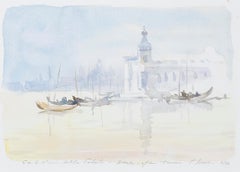 "Sante Maria Della Salute, Italy after Turner, " Watercolor signed by Craig Lueck