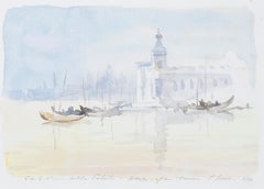 Craig Lueck - "Sante Maria Della Salute, Italy after Turner, " Watercolor signed by Craig Lueck "Sante Maria Della Salute, Italy after Turner, " Watercolor signed by Craig Lueck