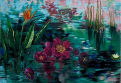 « Water Flora Pastel and Gouache on Paper » (Le rêve d'un bassin #3), de Victoria Ryan