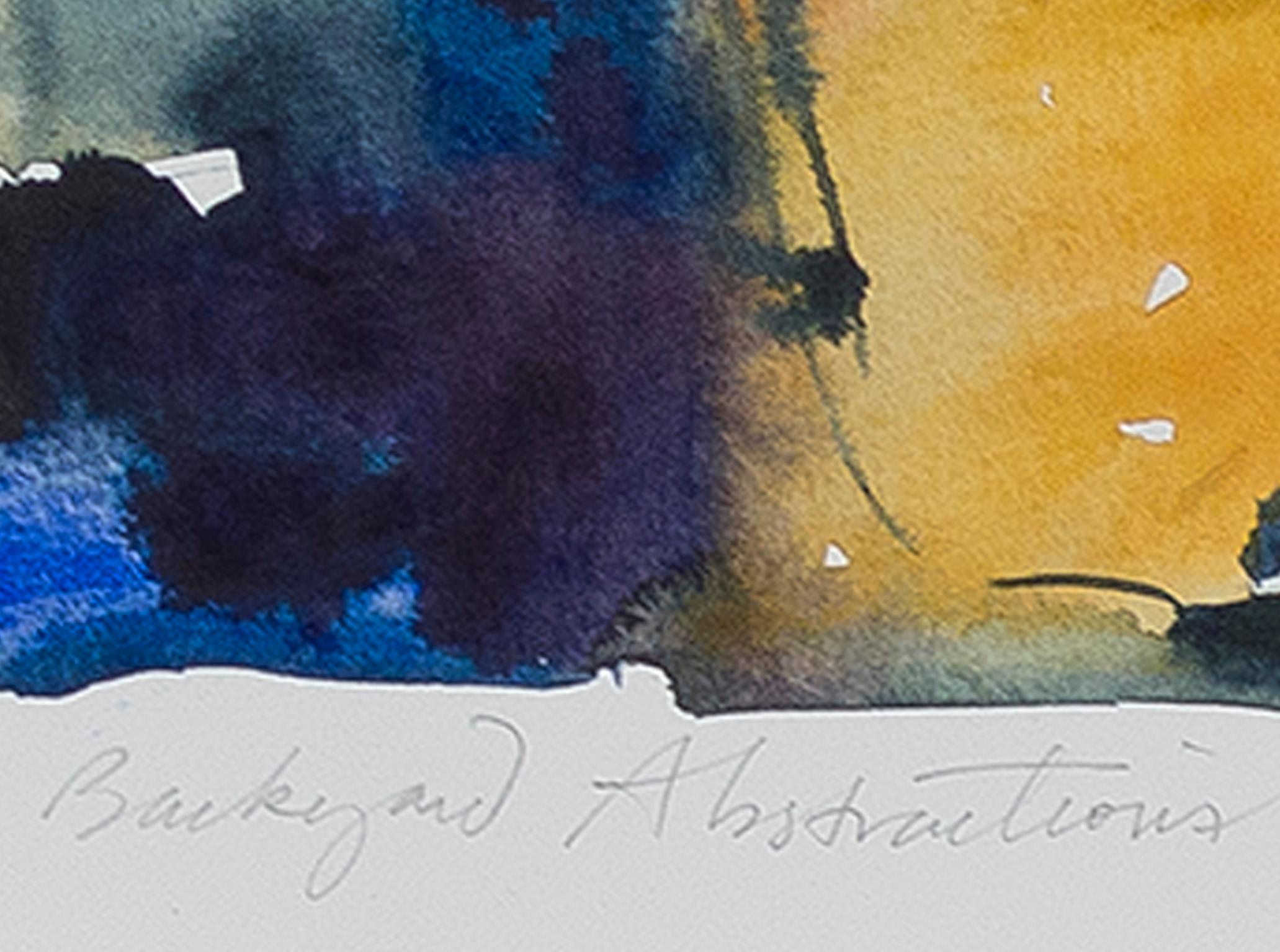 „Backyard Abstractions“, Landschaft, Aquarell auf Papier, signiert von Craig Lueck im Angebot 2