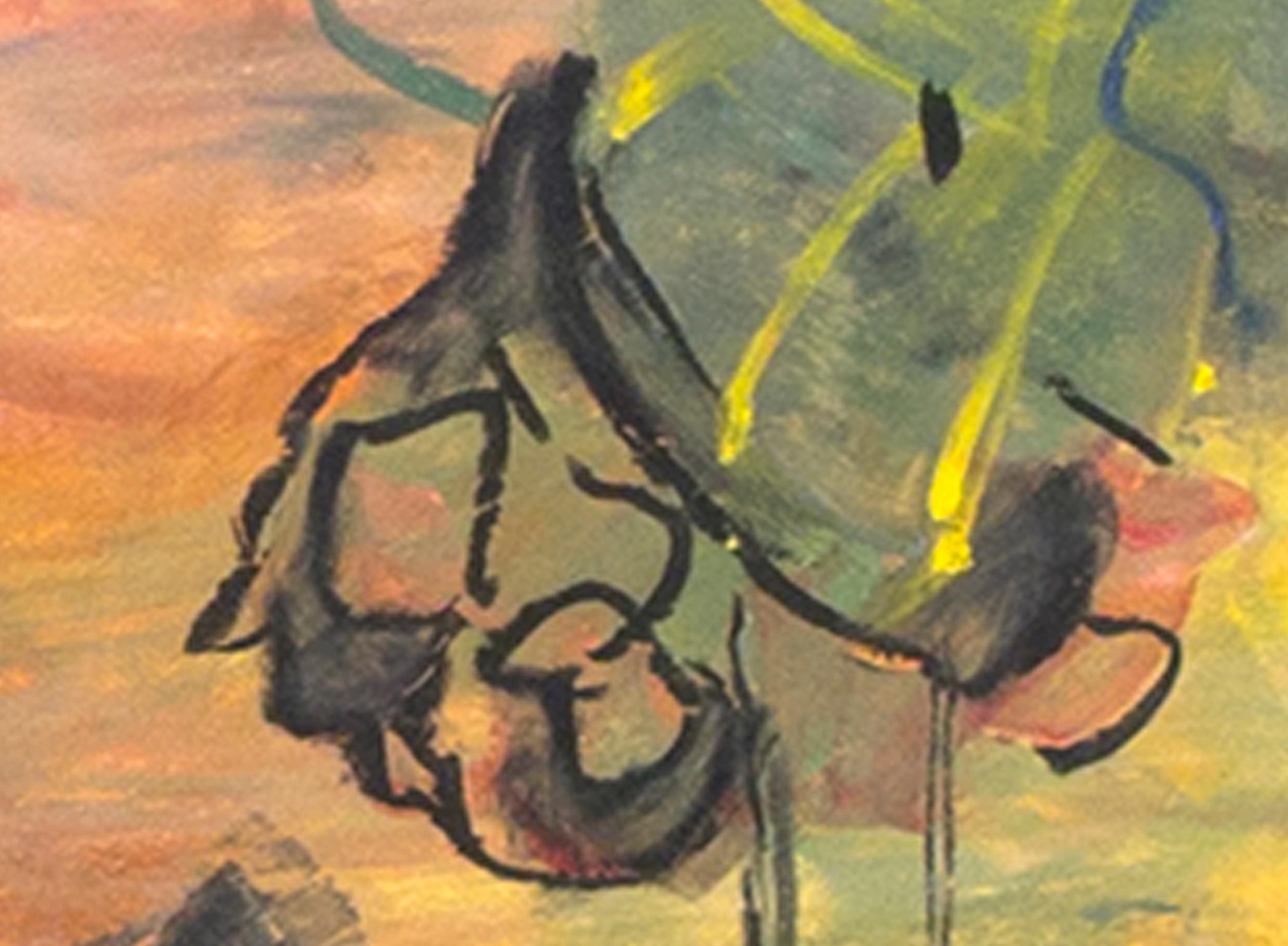 « Points Further Absent Vegetation », Pastel d'huile signé par Reginald K. Gee en vente 2
