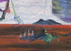 „Nourishment, Shelter, Clothing, Art,“ Surreales Ölpastell von Reginald K. Gee