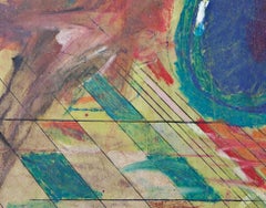 « The Nature of Things » (La nature des choses), dessin abstrait à l'huile au pastel initialé par Reginald K. Gee