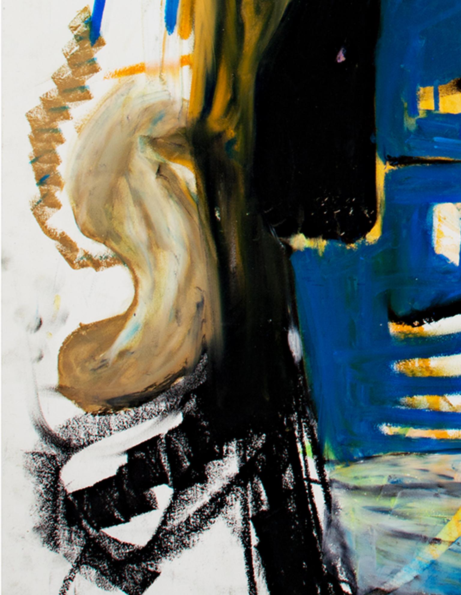 Abstraktes Ölpastell auf Illustrationskarton von Reginald K. Gee, „Untitled“ im Angebot 2