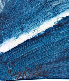 "Skeletype Grape, " Acrylic & Pastel on Grocery Bag signed by Reginald K. Gee