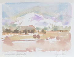 "Colorado Foothills", peinture à l'aquarelle de paysage signée par Craig Lueck