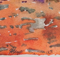 "Road I Travel #6, " Giclee Print after Watercolor Painting signed by Kevin Knopp