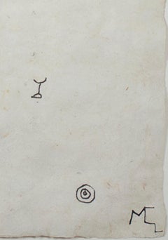 "Une baleine dans une mer de symboles", dessin sur papier fait main par Miguel Castro Leero