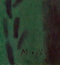 "Tlacolotero I, " Abstract Oil Painting on Canvas signed by Alejandro Mojica