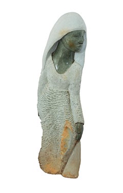 "Traditional Dresser," Opal Stone Sculpture by Shona Sculptor Washington Msonza