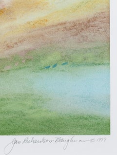 ""Crossroads A-67", Pastelllandschaft, signiert von Janet Richardson-Baughman