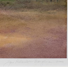 „Wolf Lake I-5“, pastellfarbene Landschaft, signiert von Jan Richardson-Baughman