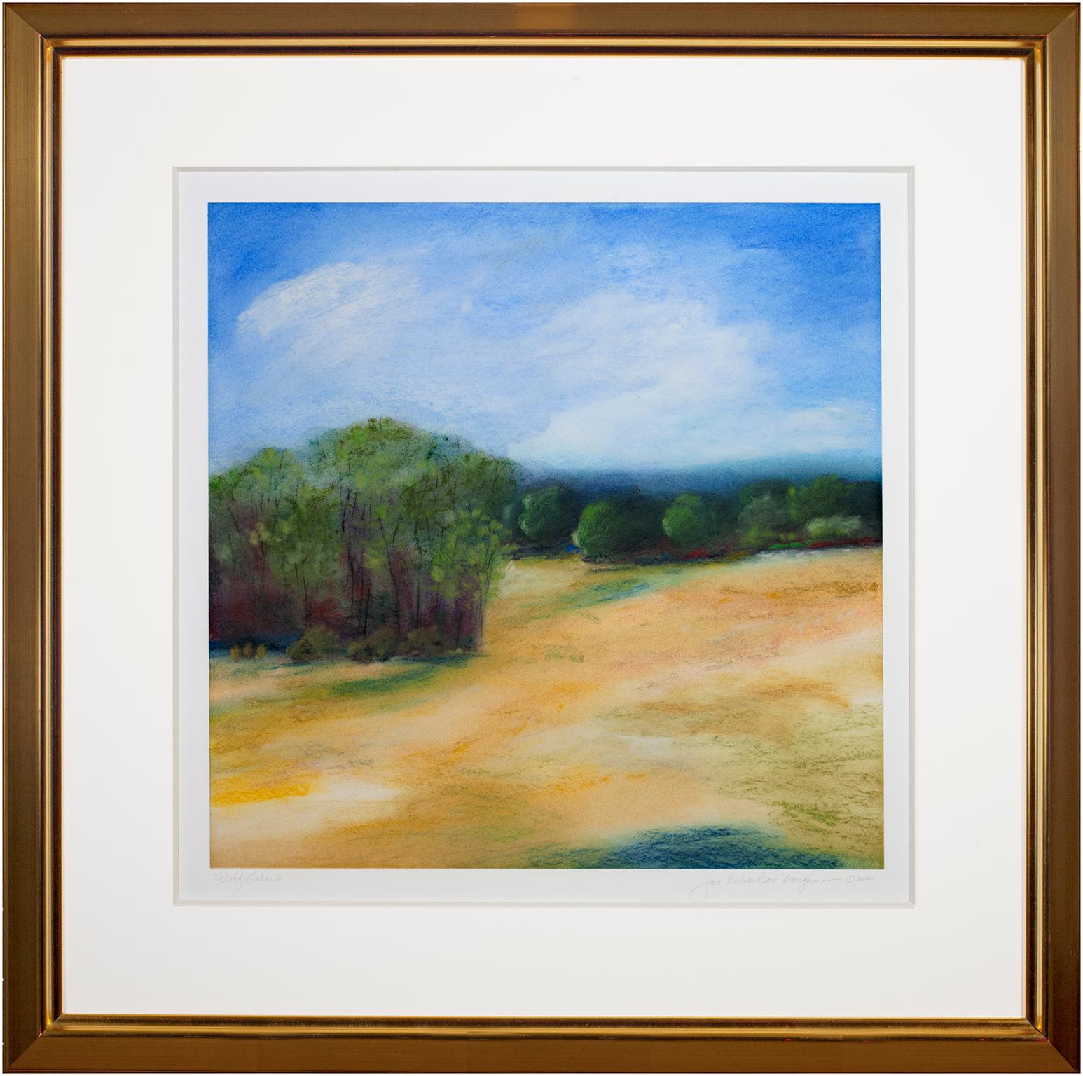 „Wolf Lake A-11“, pastellfarbene Landschaft, signiert von Jan Richardson-Baughman im Angebot 1