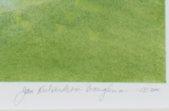 „Colmar CA-3“, gerahmte pastellfarbene Landschaft, signiert von Jan Richardson-Boughman