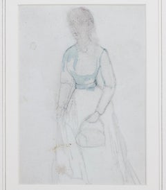 « Woman Carrying Purse », aquarelle et graphite sur papier de Hannah de Rothschild