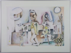 Abstract Figurative Drawings and Watercolours