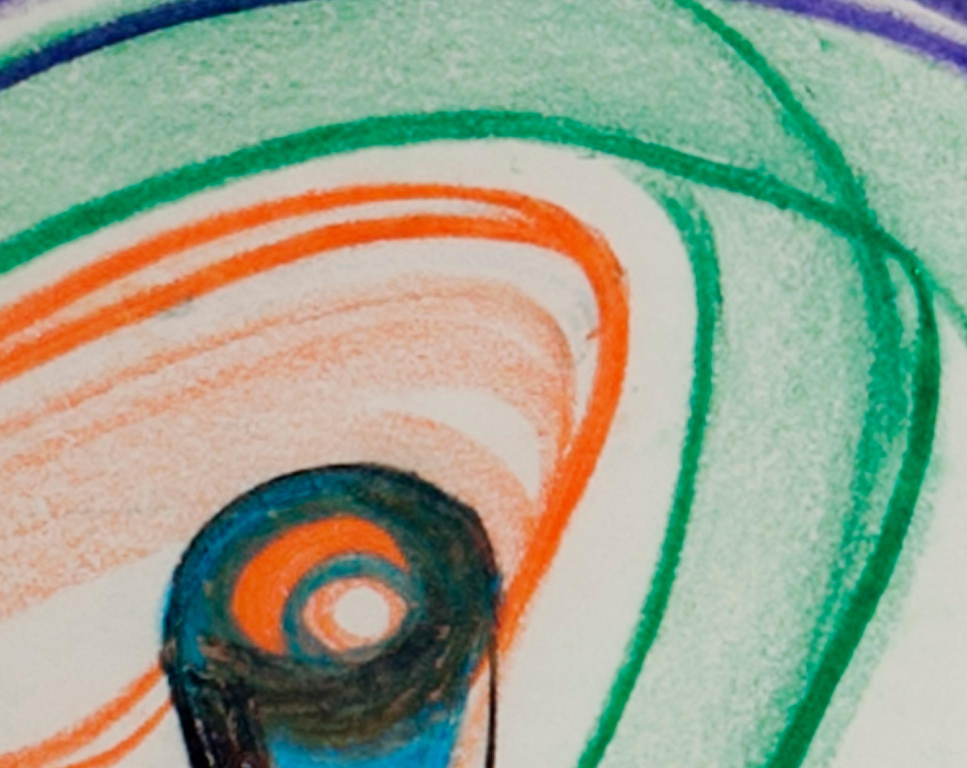 « Art Déco Interior Abstraction », Crayon original signé par Sylvia Spicuzza en vente 2