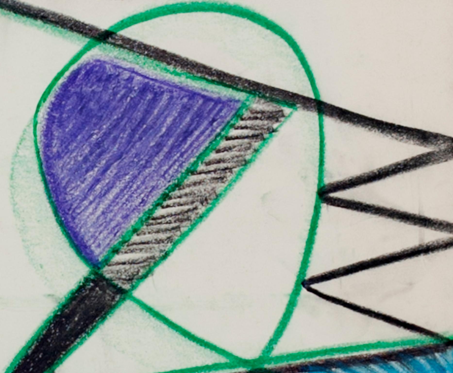 « Art Déco Interior Abstraction », Crayon original signé par Sylvia Spicuzza en vente 4