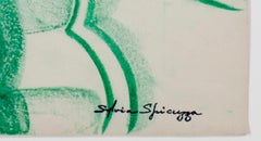 « Art Déco Interior Abstraction », Crayon original signé par Sylvia Spicuzza