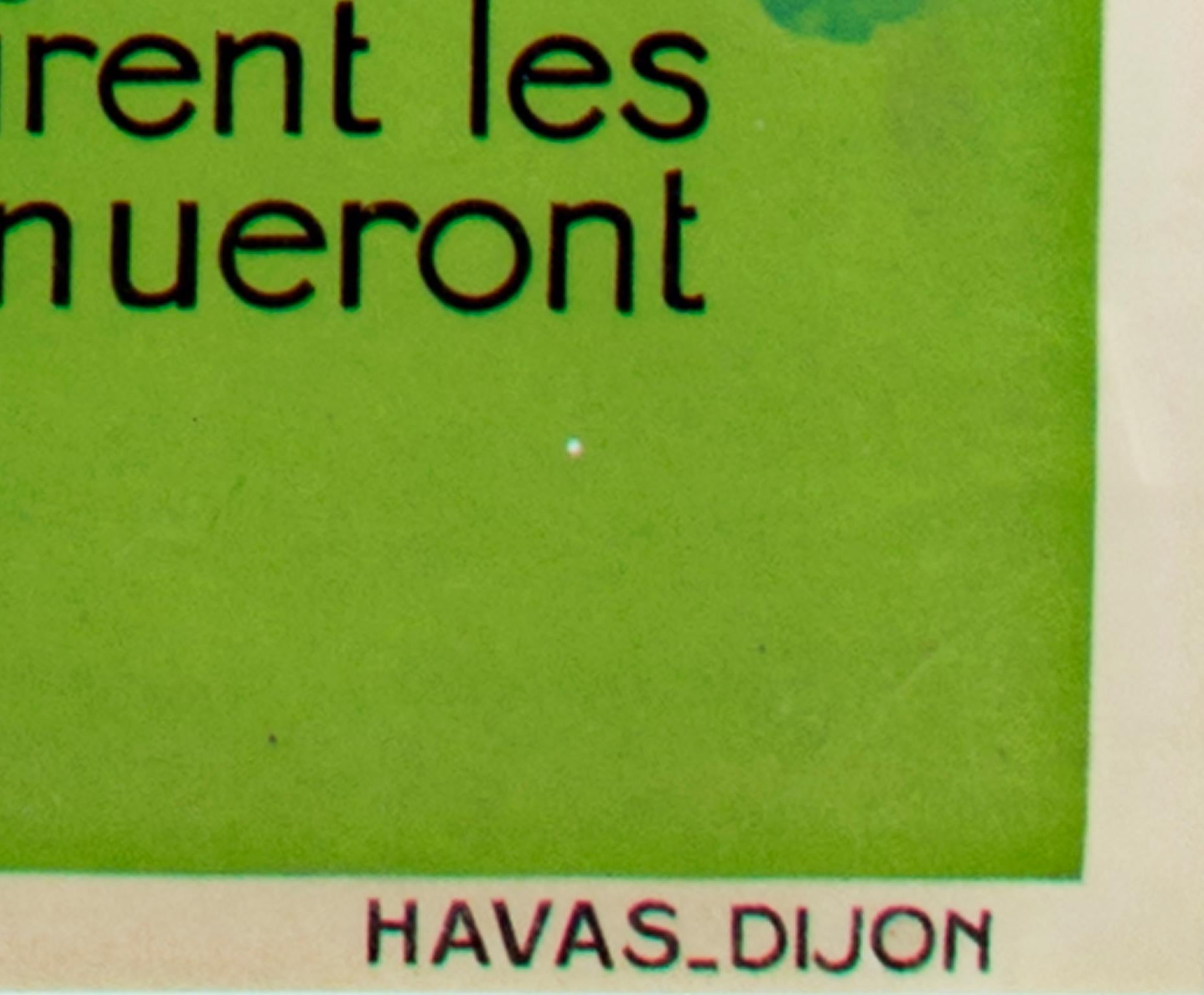 «sure Guillien, Dijon Cow », affiche de lithographie originale en couleur de L. Serre en vente 2