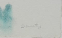 „Constellations“, Original abstraktes Aquarell, signiert von David Barnett