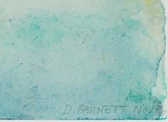 "Beaver Lake Sunset Nov. 11, 1996, " Original Watercolor signed by David Barnett