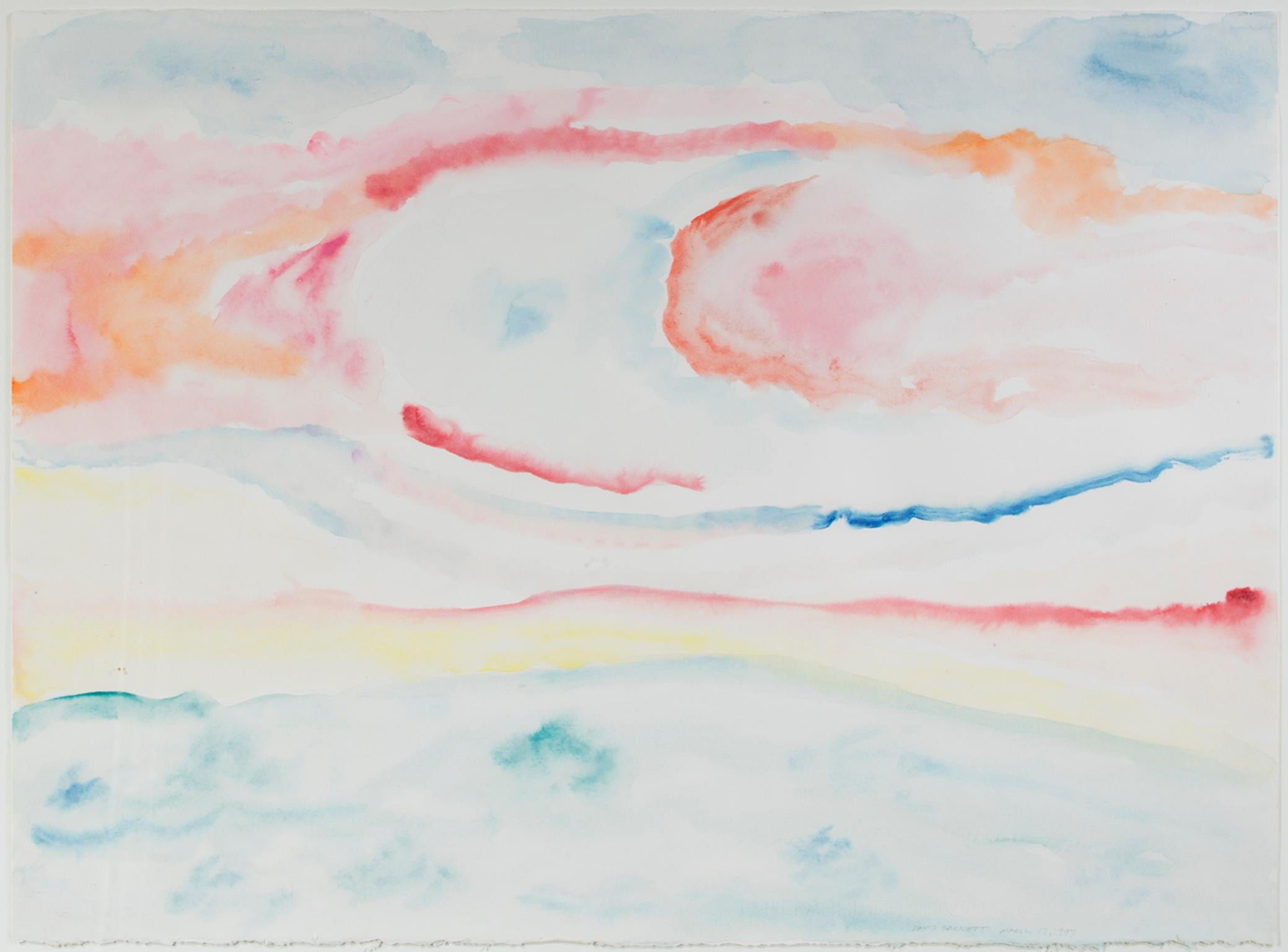 "Beaver Lake Spring Fever Sunrise, " Original Watercolor signed by David Barnett