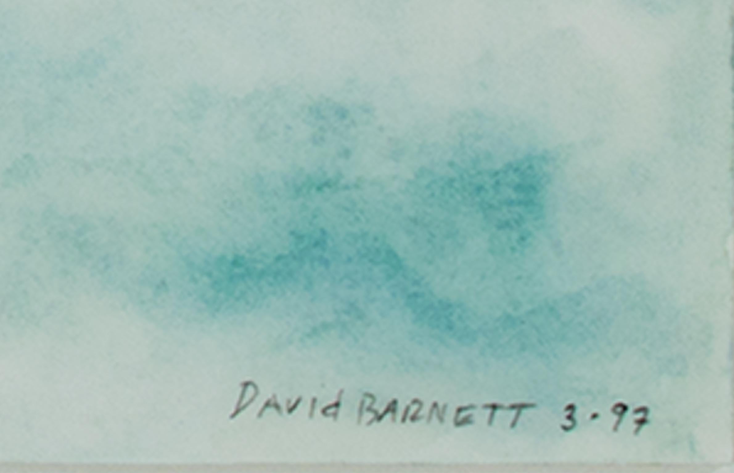 « Beaver Lake Sunrise IV », aquarelle abstraite originale signée par David Barnett en vente 1