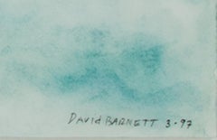 "Beaver Lake Sunrise IV, " Original Abstract Watercolor signed by David Barnett