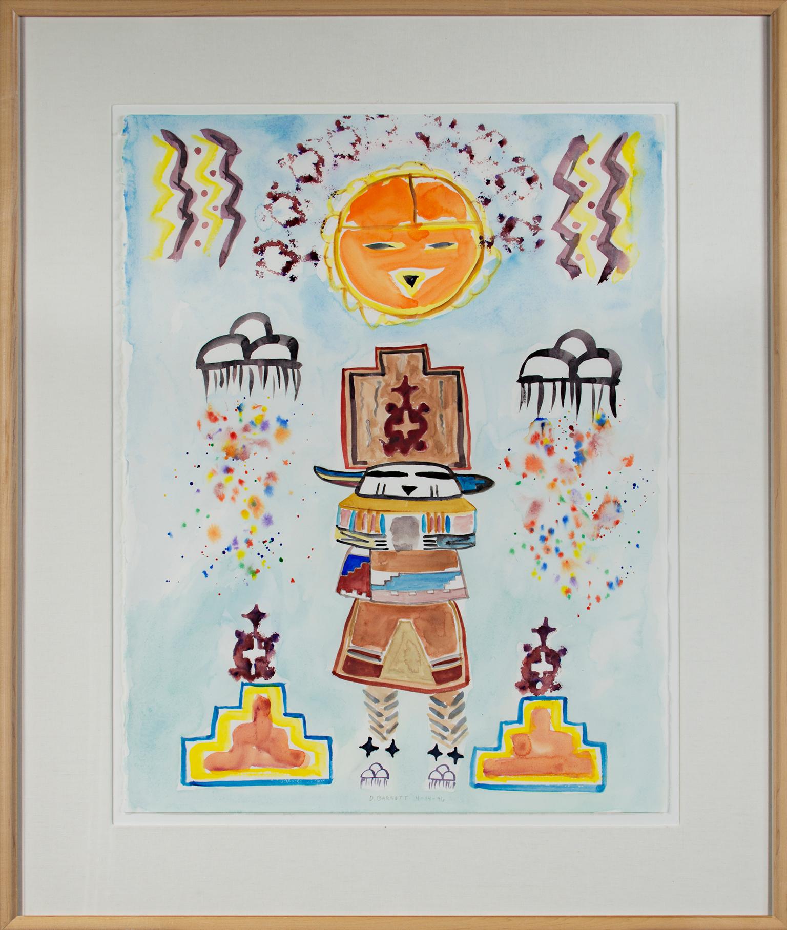 « Morph Dog Series: Kachina, » aquarelle originale signée par David Barnett en vente 5