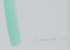 "Flowers and Branch, " Original Abstract Watercolor signed by David Barnett