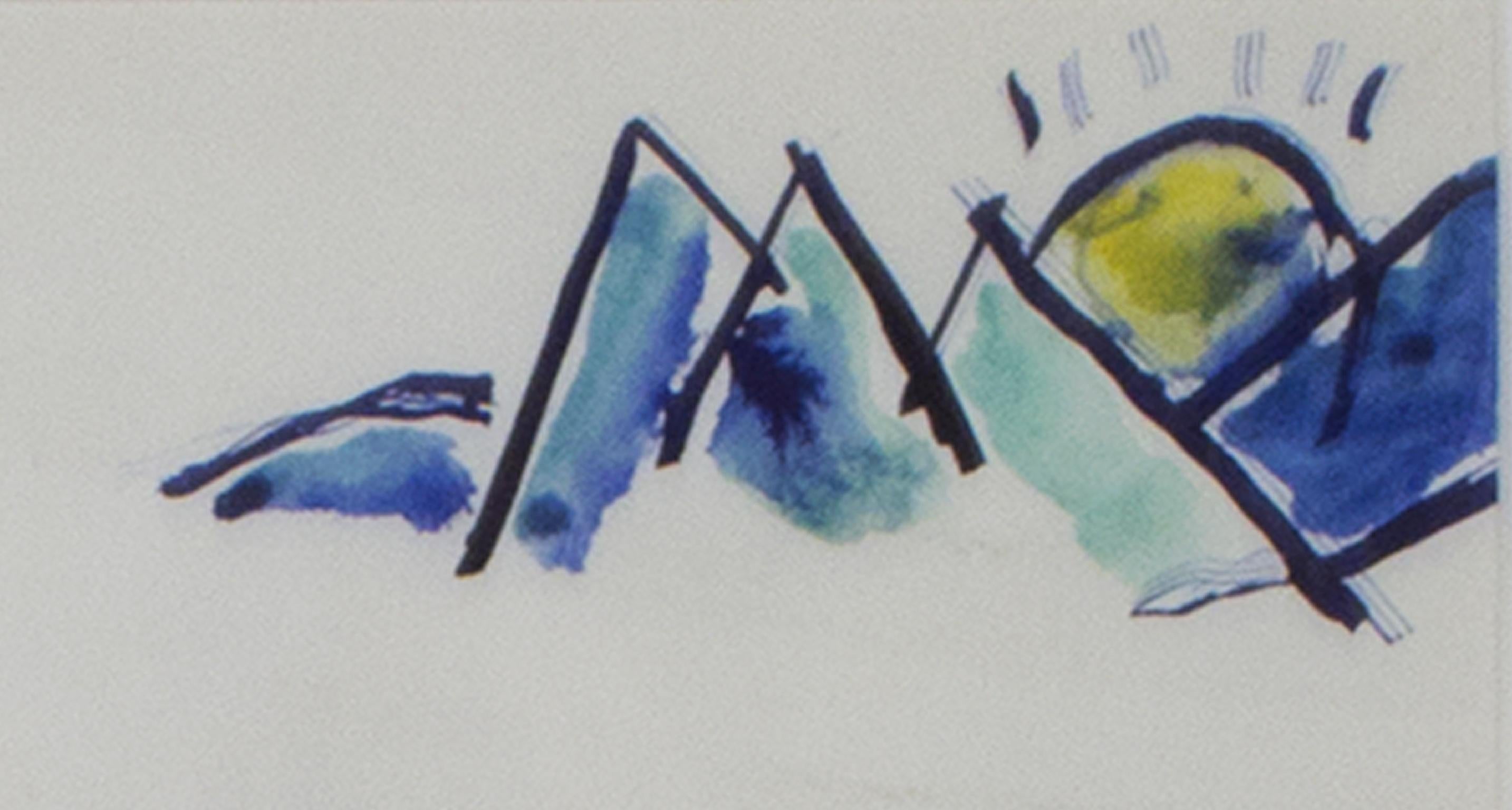 reindeer watercolor