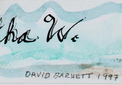 "Boston Tea Party Invitation for Martha Washington, " Watercolor by David Barnett