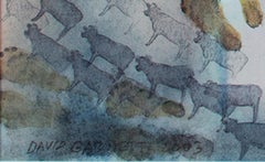 "Fuga a Città del Messico", acquerello e inchiostro firmato da David Barnett