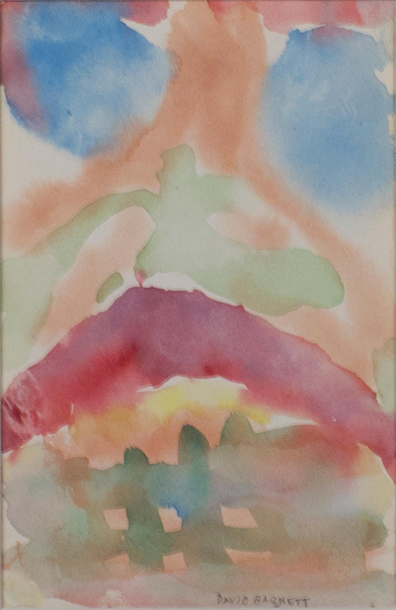 Abstract Drawing de David Barnett - "Impresiones de Pinnacle Peak AZ-Mirando al Oeste desde la casa de los Miller"