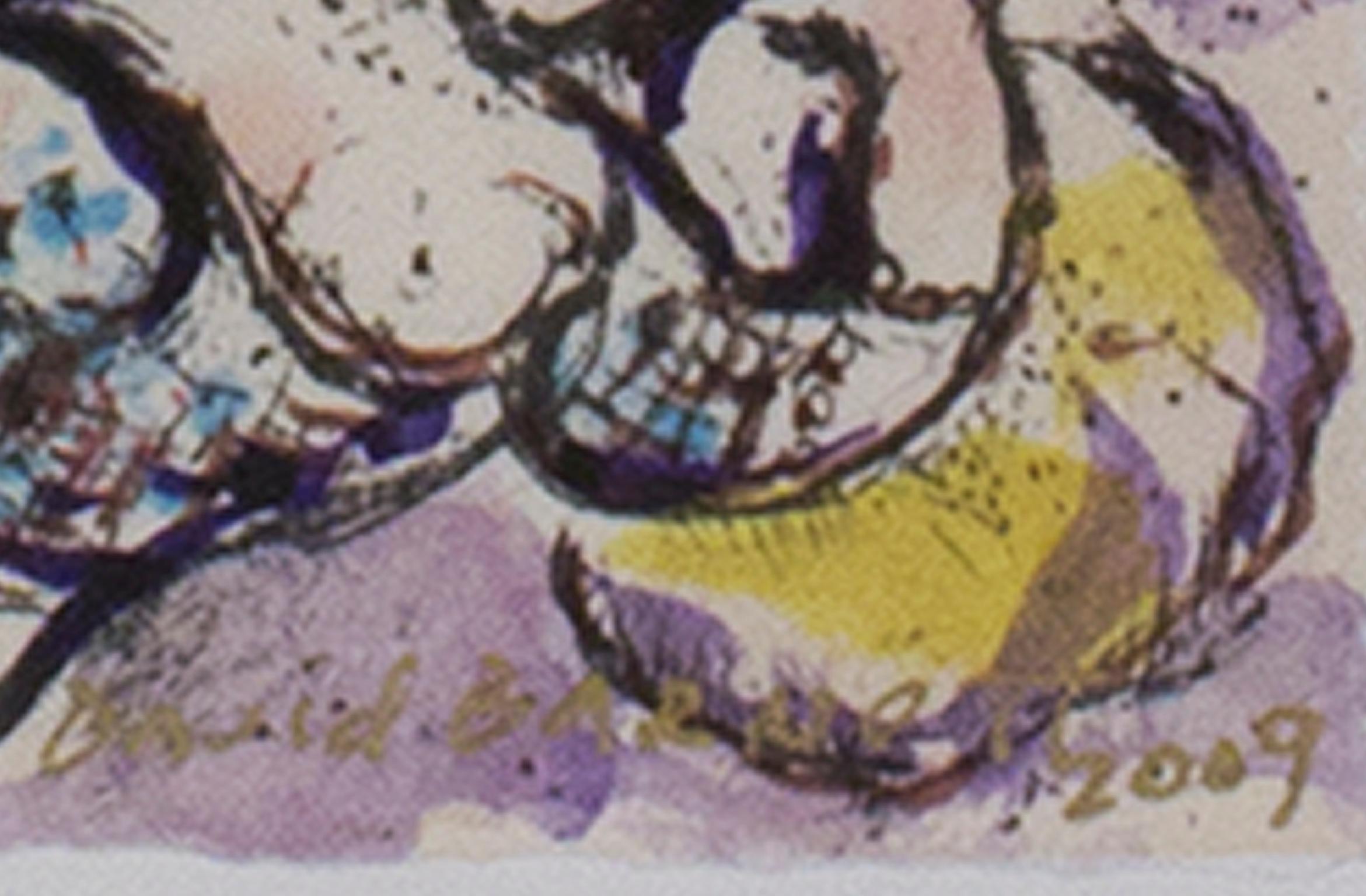 « Hommage à Marc Chagall : The Anemones M730, technique mixte signée par David Barnett en vente 1