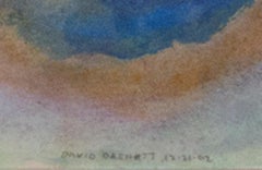 "Sky Flower Reflection, " Original Mixed Media Watercolor signed