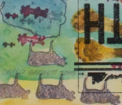 "Up North Reflections, " Original Watercolor & Ink signed by David Barnett