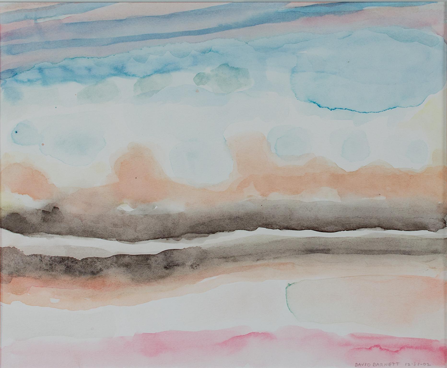 "Southwester Clouds and Sky I," Original Watercolor signed by David Barnett