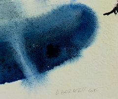 „What, Water, Color, Sky,“ Surreales abstraktes Aquarell signiert von David Barnett