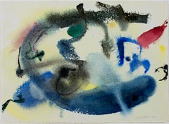 "What, Water, Color, Sky, " Surreal Abstract Watercolor signed by David Barnett