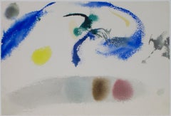 « Shooting Star », aquarelle abstraite surréaliste originale signée par David Barnett