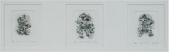 ""Gnomes Homes I, II, & III,"" Trio von Radierungen von Jenny Tapping