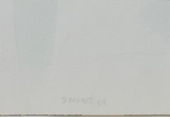 "Waterfall over Dam with Fish, " Abstract Watercolor signed by David Barnett