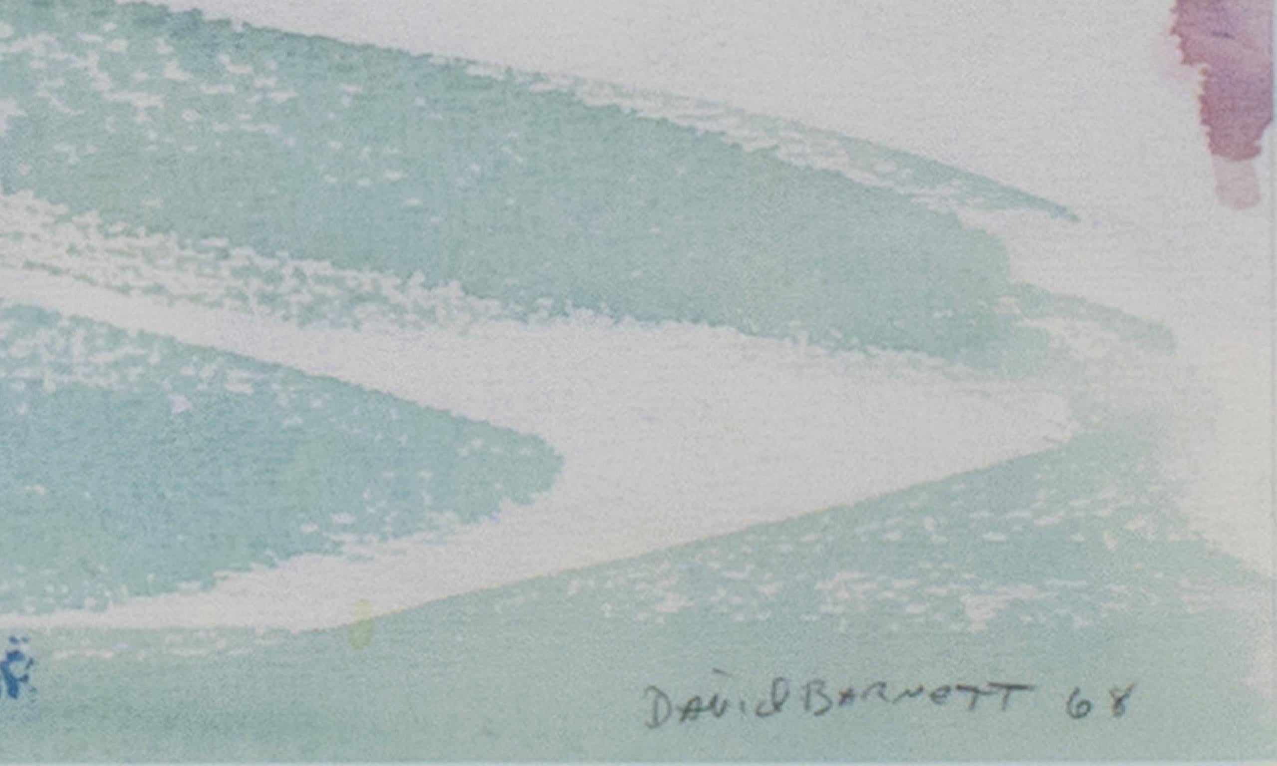 „Sand, Sea & Sky“, Original Aquarell- Meereslandschaft, signiert von David Barnett im Angebot 1