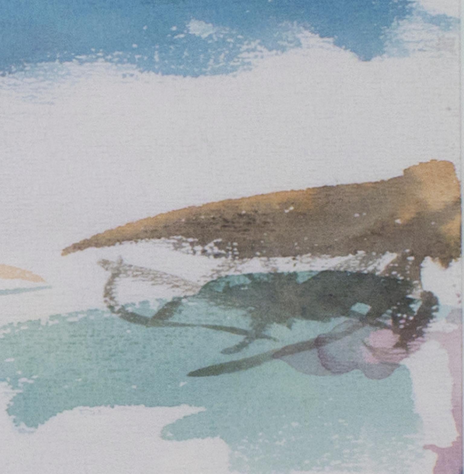 „Sand, Sea & Sky“, Original Aquarell- Meereslandschaft, signiert von David Barnett im Angebot 3