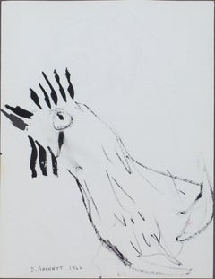 ""Chicken II", dessin original à l'encre et au stylo signé par David Barnett