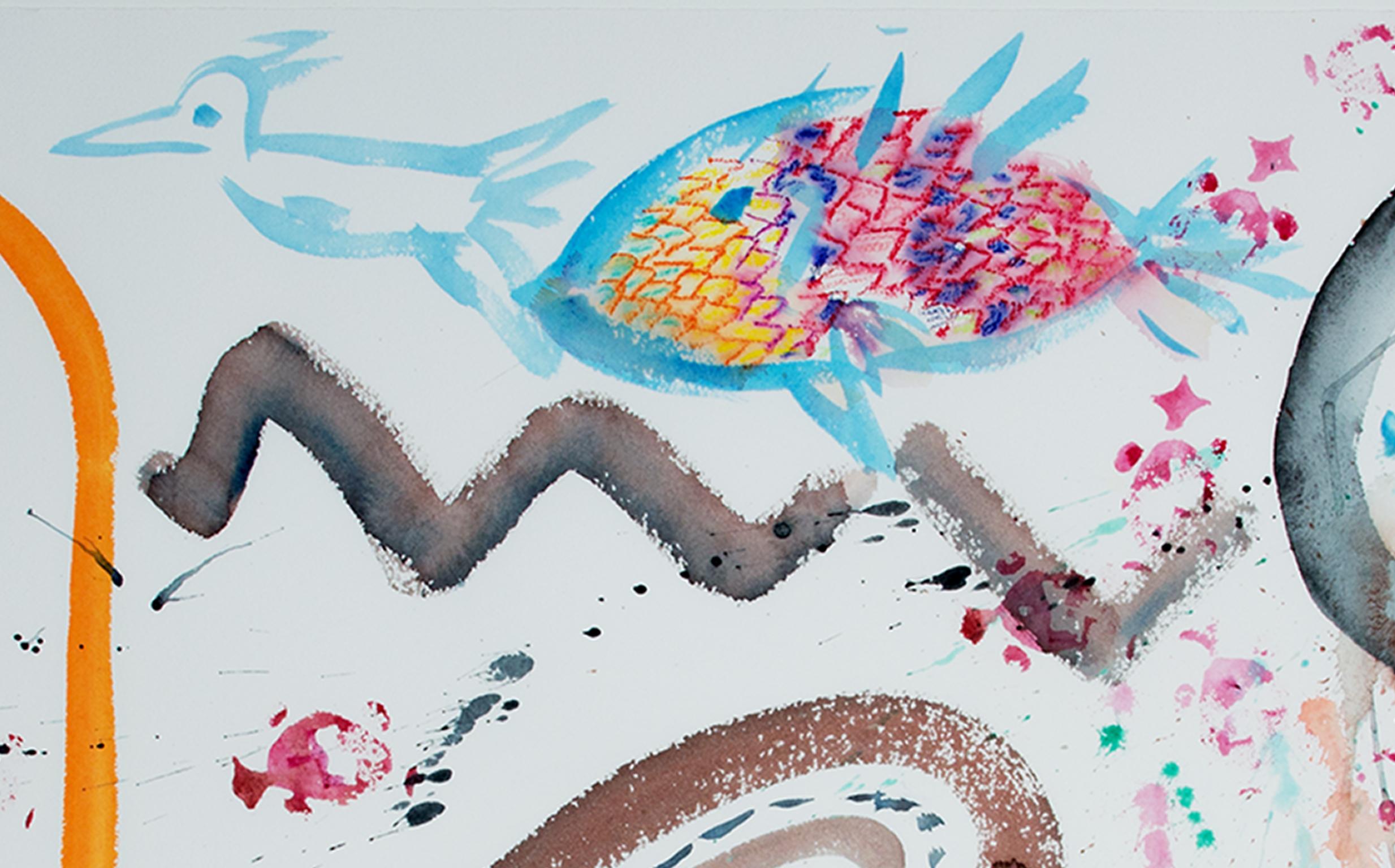 „Radiator Trouble - Artist Convergence-“, „ Original-Aquarell von David Barnett im Angebot 2